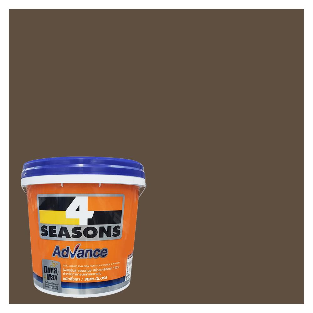 สีน้ำทาภายนอก ชนิดกึ่งเงา TOA 4 SEASONS ADVANCE 8757 สี COFFEECONNOISSEUR 2.5 แกลลอน