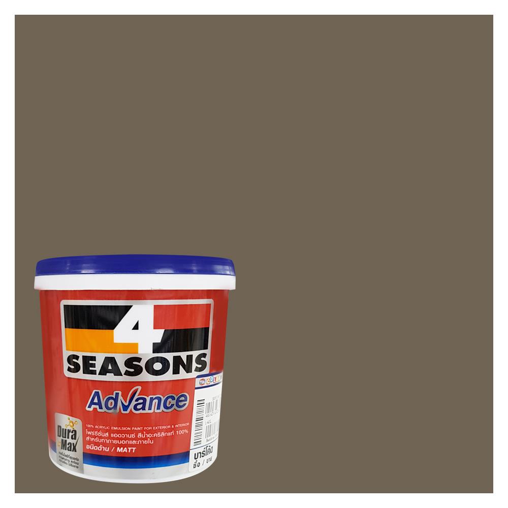 สีน้ำทาภายนอก ชนิดด้าน TOA 4 SEASONS ADVANCE 8446 สี LIMESTONE POINT 2.5 แกลลอน