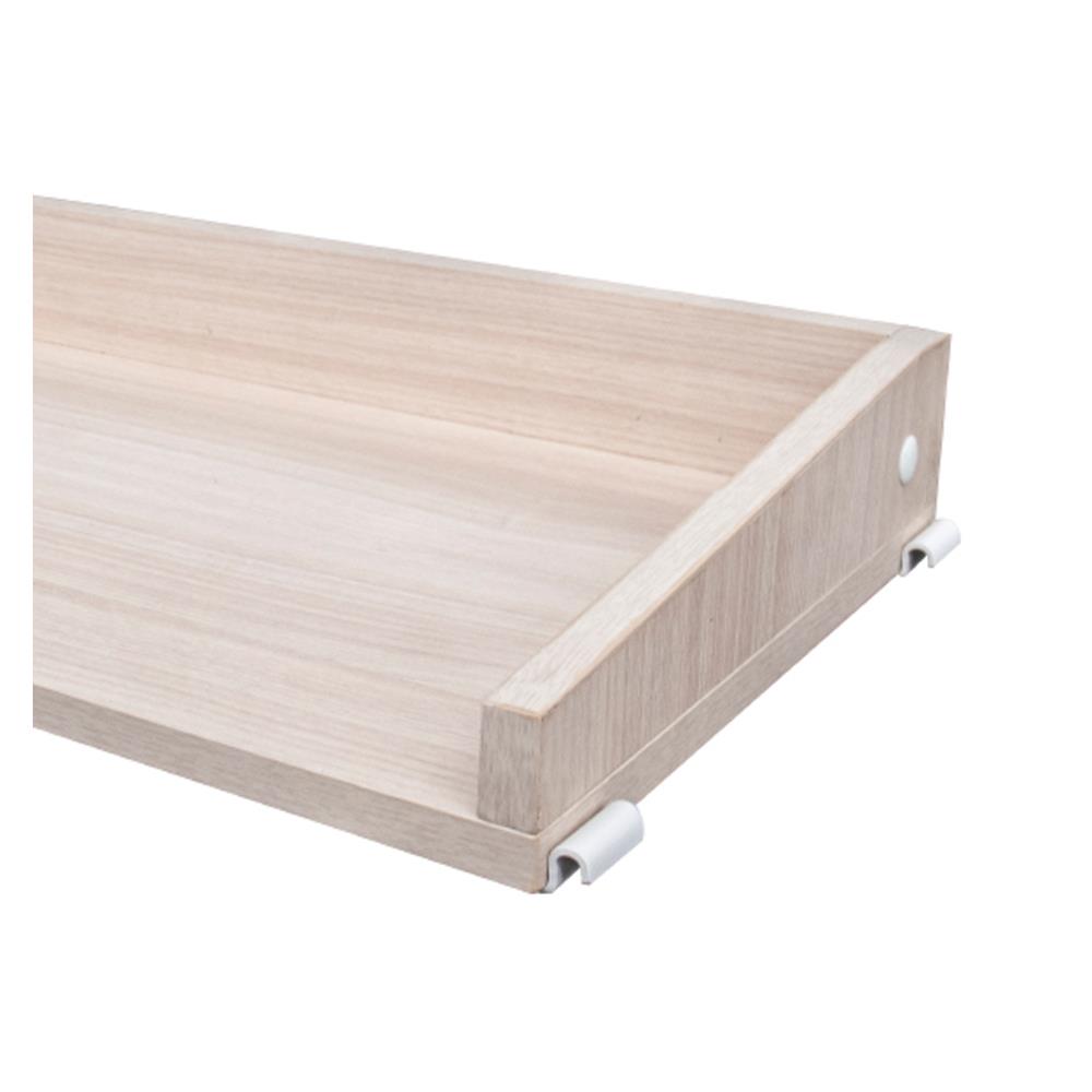 แผ่นชั้นไม้เมลามีนพร้อมขอบกันตก STACKO COZI 62.2X30X7.6 ซม. สีวอลนัท