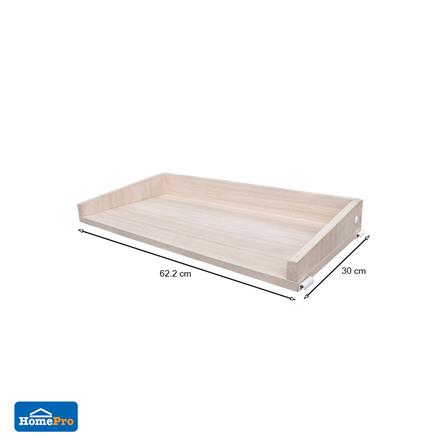 แผ่นชั้นไม้เมลามีนพร้อมขอบกันตก STACKO COZI 62.2X30X7.6 ซม. สีวอลนัท_4