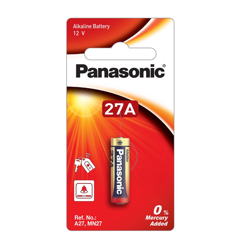 ถ่านอัลคาไลน์ PANASONIC LR27A 12 โวลต์ แพ็ก 1 ก้อน