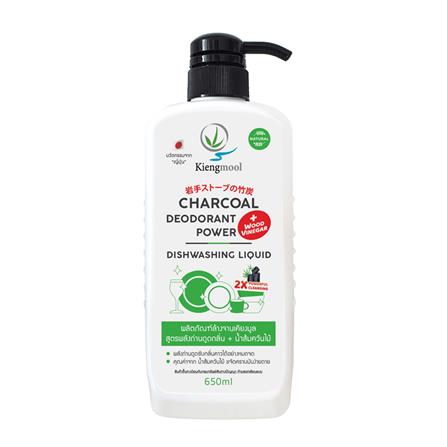 น้ำยาล้างจานสูตรพลังถ่าน และน้ำส้มควันไม้ เคียงมูล 650 มล.