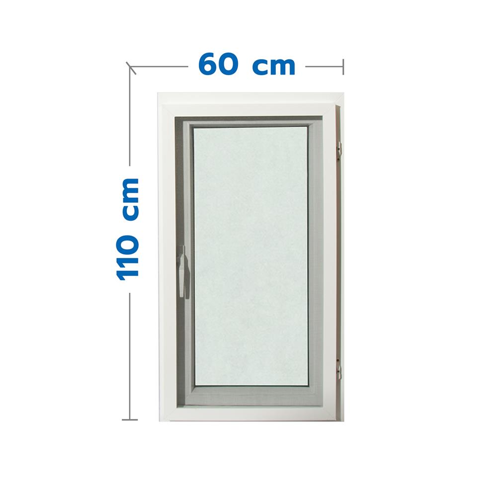 หน้าต่างบานเปิดเดี่ยว UPVC HOFFEN 60X110 ซม. สีขาว