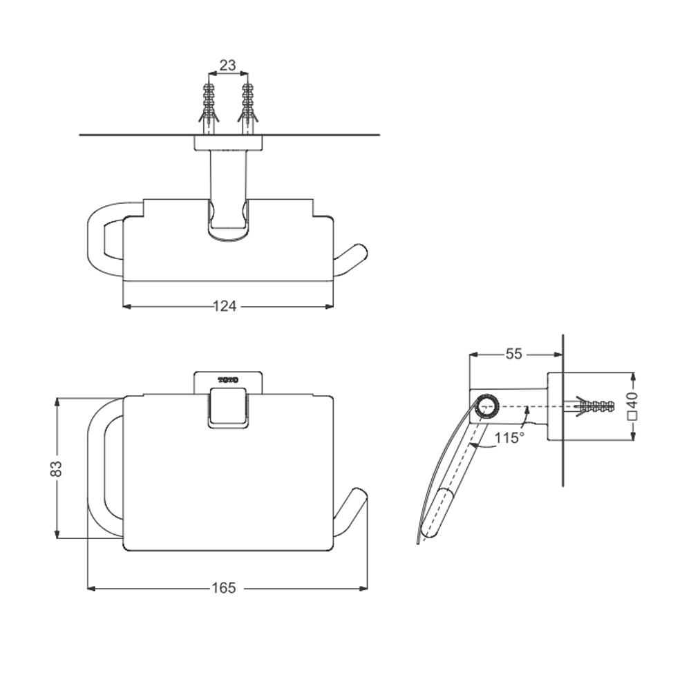 ที่ใส่กระดาษ TOTO YH408R สีโครม