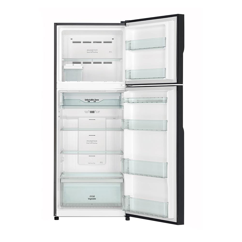ตู้เย็น 2 ประตู HITACHI RVGX400PF-1GBK 14.4 คิว กระจกดำ อินเวอร์เตอร์