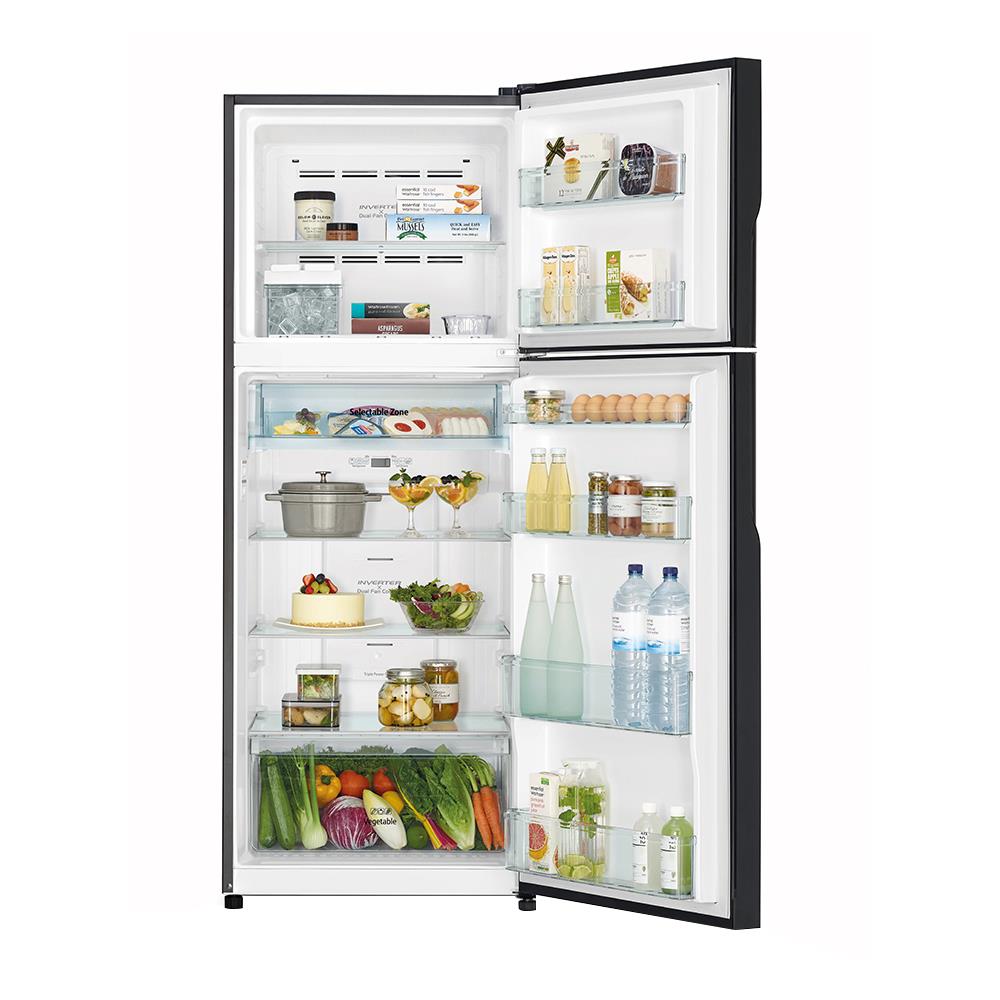 ตู้เย็น 2 ประตู HITACHI RVGX400PF-1GBK 14.4 คิว กระจกดำ อินเวอร์เตอร์