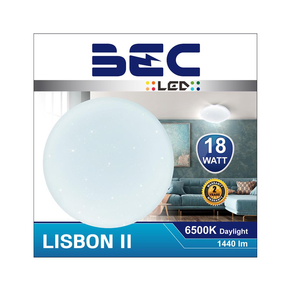 ไฟเพดาน LED BEC LISBON II 13 นิ้ว 18 วัตต์ DAYLIGHT สีขาว