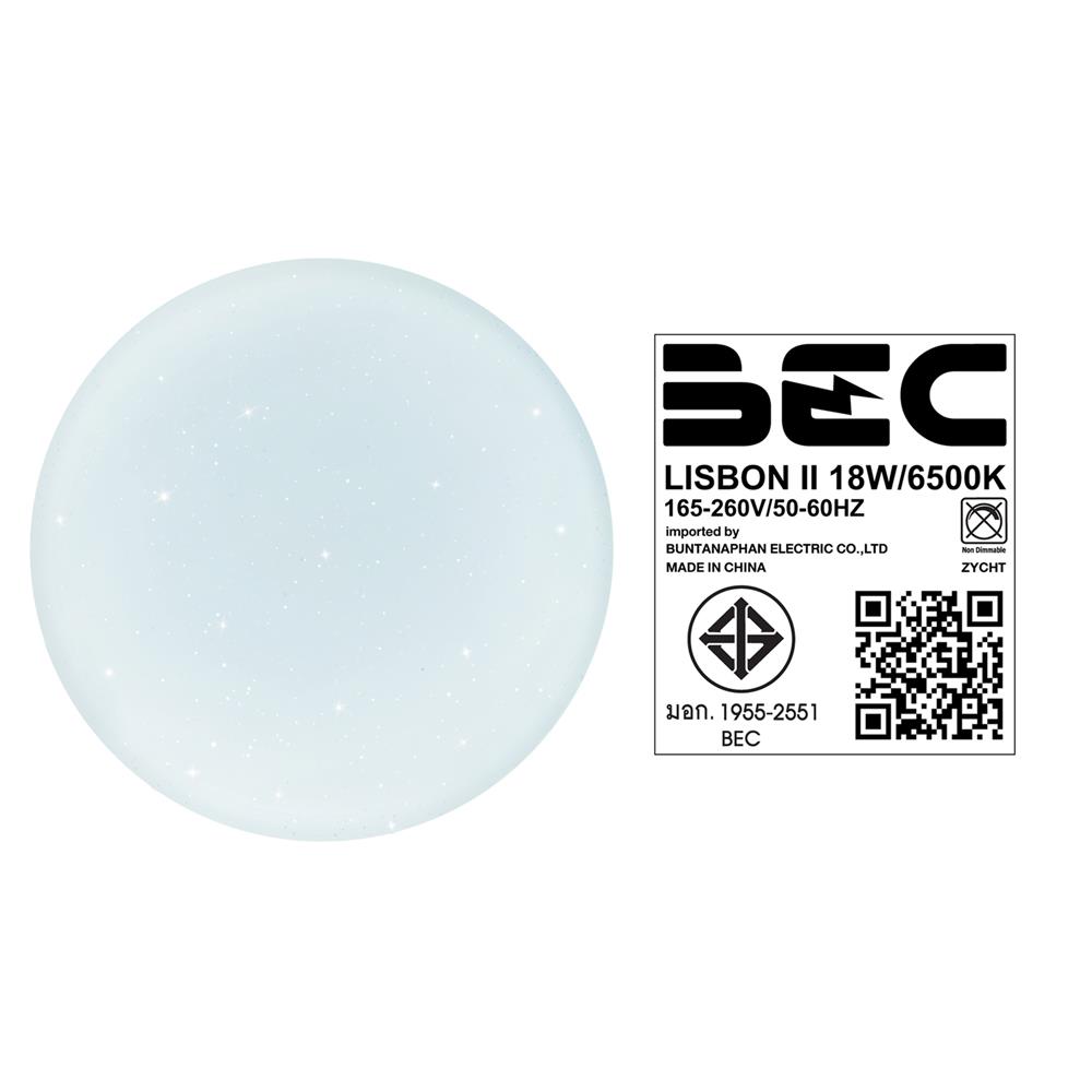 ไฟเพดาน LED BEC LISBON II 13 นิ้ว 18 วัตต์ DAYLIGHT สีขาว