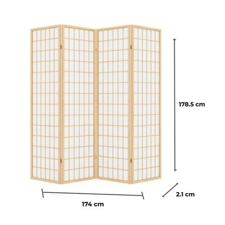 ฉากกั้น 4 บานพับ FURDINI 20850N-4 สีบีช_5