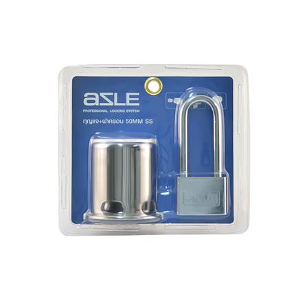 กุญแจพร้อมฝาครอบลูกบิด AZLE 50 มม. สีสเตนเลส_1