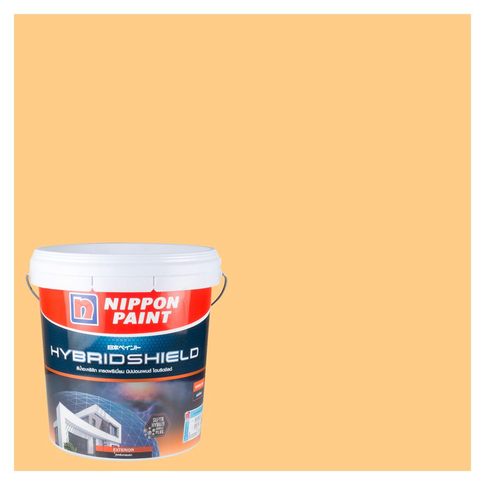 สีน้ำทาภายนอก NIPPON PAINT HYBRIDSHIELD สี BABY WISHES #NPYO1189P กึ่งเงา 2.5 แกลลอน