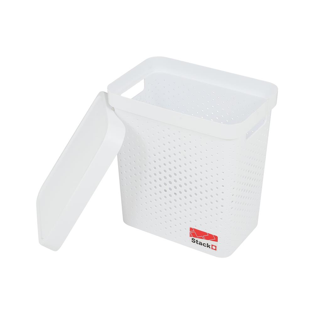 กล่องฝาปิด STACKO BALM L 22x31.6x33 ซม. สีขาว