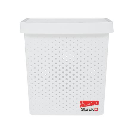 กล่องฝาปิด STACKO BALM L 22x31.6x33 ซม. สีขาว