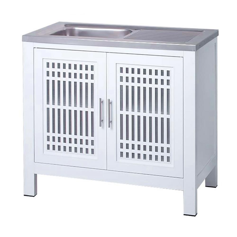 ตู้ตั้งพื้น CABIN GROOVE-ECO 1หลุม 1ที่พัก สีขาว