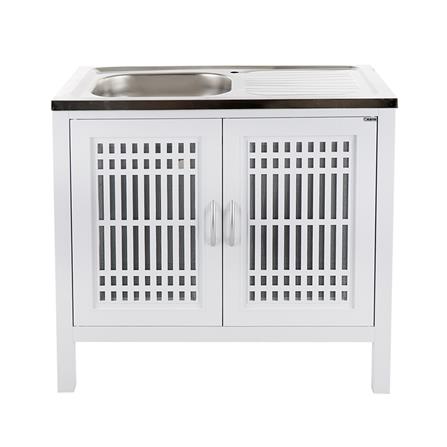 ตู้ตั้งพื้น CABIN GROOVE-ECO 1หลุม 1ที่พัก สีขาว_0