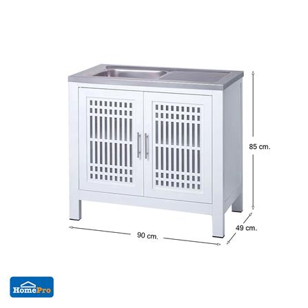 ตู้ตั้งพื้น CABIN GROOVE-ECO 1หลุม 1ที่พัก สีขาว_8