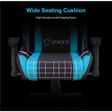 D.I.Y เก้าอี้เกมมิ่ง ONE-X GX3 สีดำ/ฟ้า_9