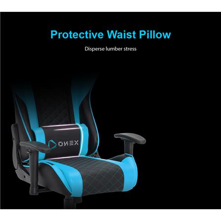 D.I.Y เก้าอี้เกมมิ่ง ONE-X GX3 สีดำ/ฟ้า_10