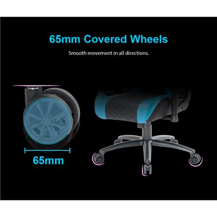 D.I.Y เก้าอี้เกมมิ่ง ONE-X GX3 สีดำ/ฟ้า_12