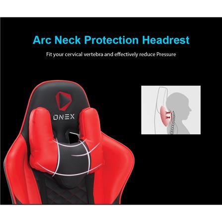 D.I.Y เก้าอี้เกมมิ่ง ONE-X GX3 สีดำ/แดง_8