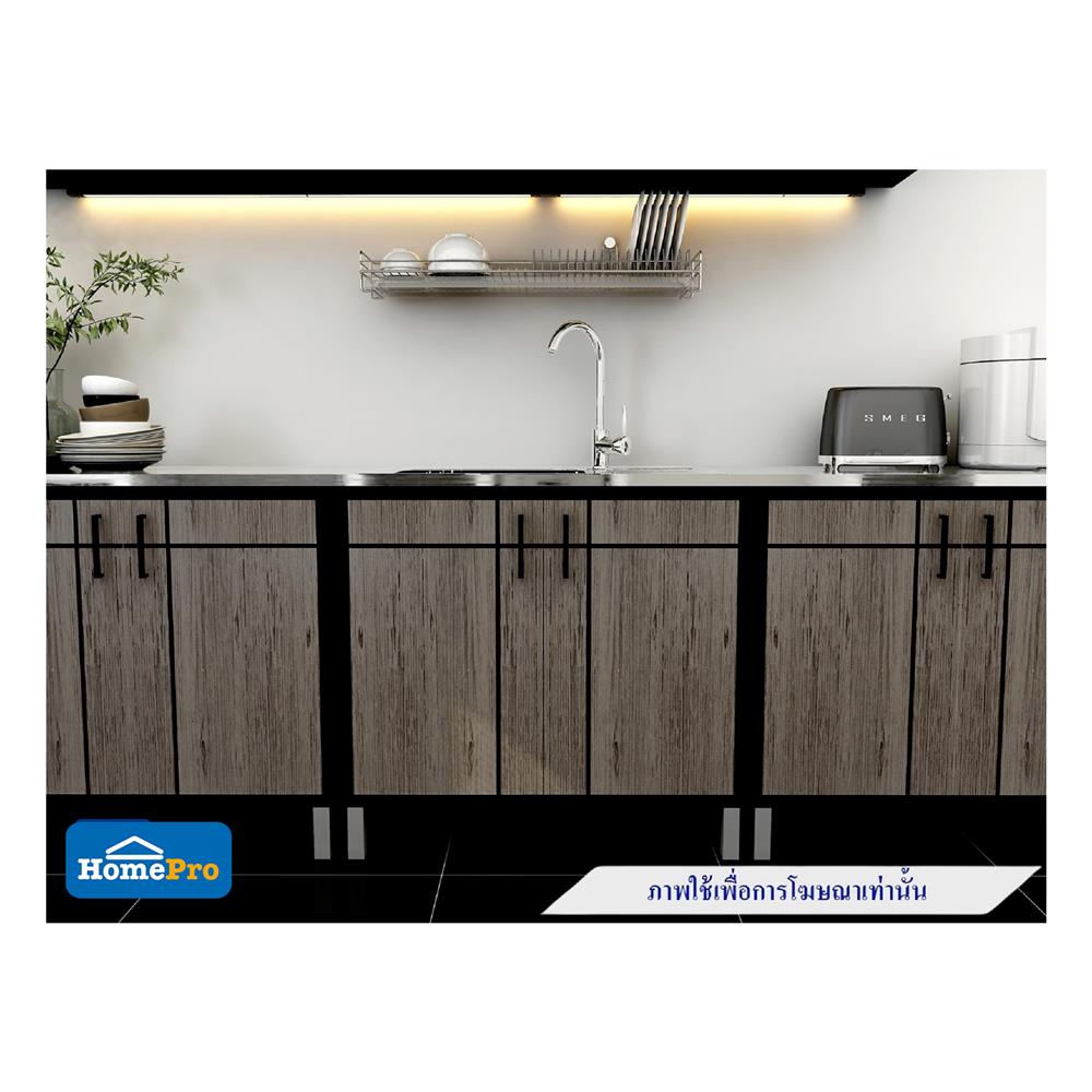 ตู้ตั้งพื้นท็อปซิงค์ 1 หลุม 1 ที่พัก + ก๊อก CABIN CHIC 90x85 ซม. สี GRAY OAK