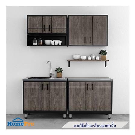 ตู้ตั้งพื้นท็อปซิงค์ 1 หลุม 1 ที่พัก + ก๊อก CABIN CHIC 90x85 ซม. สี GRAY OAK_2