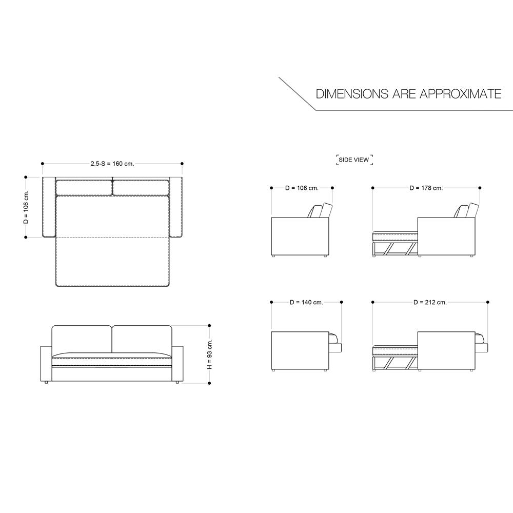 โซฟาเบด FURDINI YORK สีน้ำตาลเข้ม