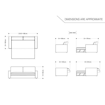โซฟาเบด FURDINI YORK สีน้ำตาลเข้ม_6