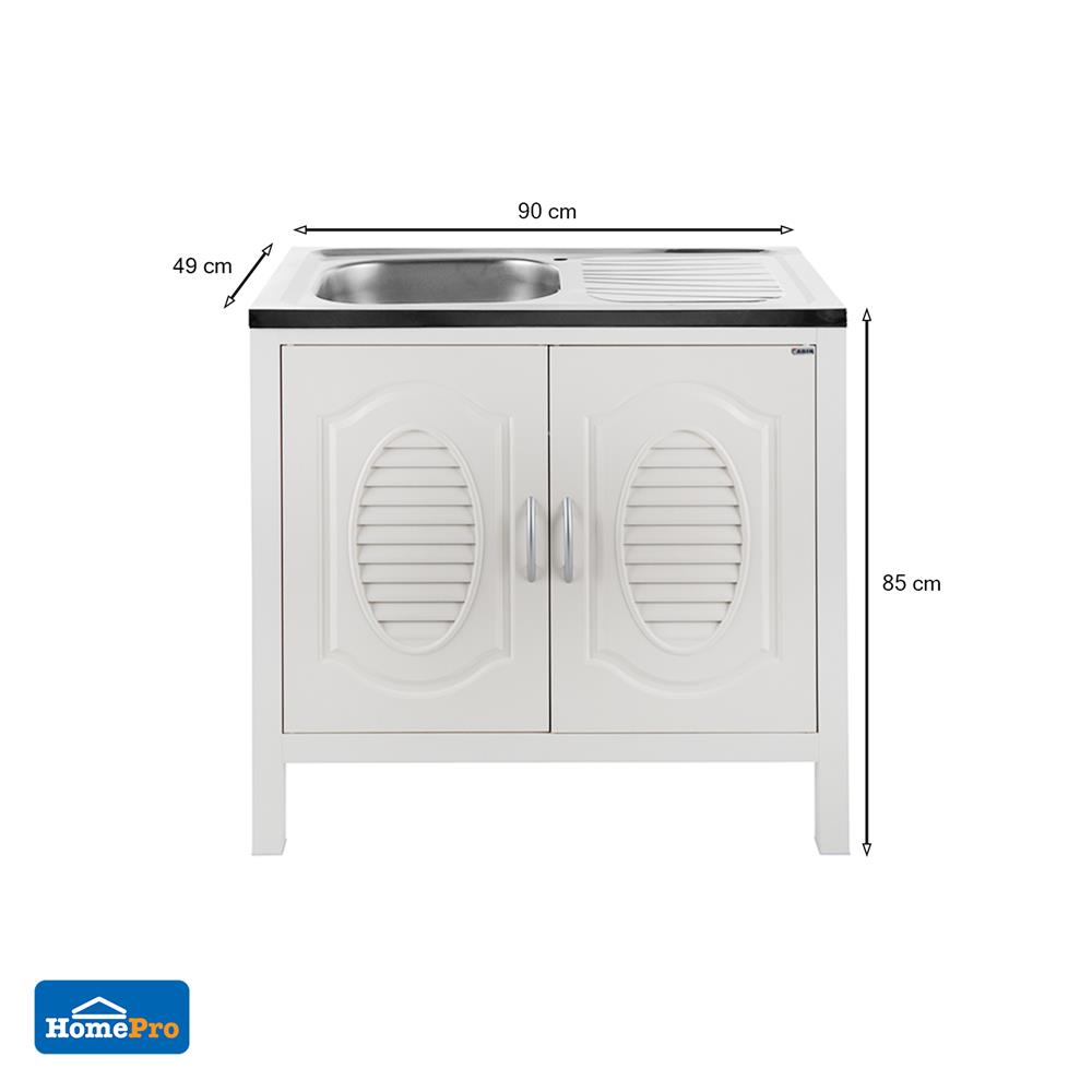 ตู้ตั้งพื้น CABIN LILY-ECO 1หลุม 1ที่พัก 90 ซม. สีครีม