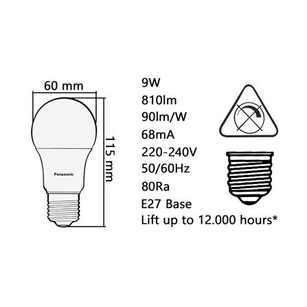หลอด LED PANASONIC NEO 9 วัตต์ DAYLIGHT แพ็ก 4 ชิ้น_5