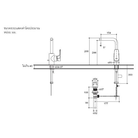ก๊อกอ่างล้างหน้า KOHLER K-72278T-4-CP_2