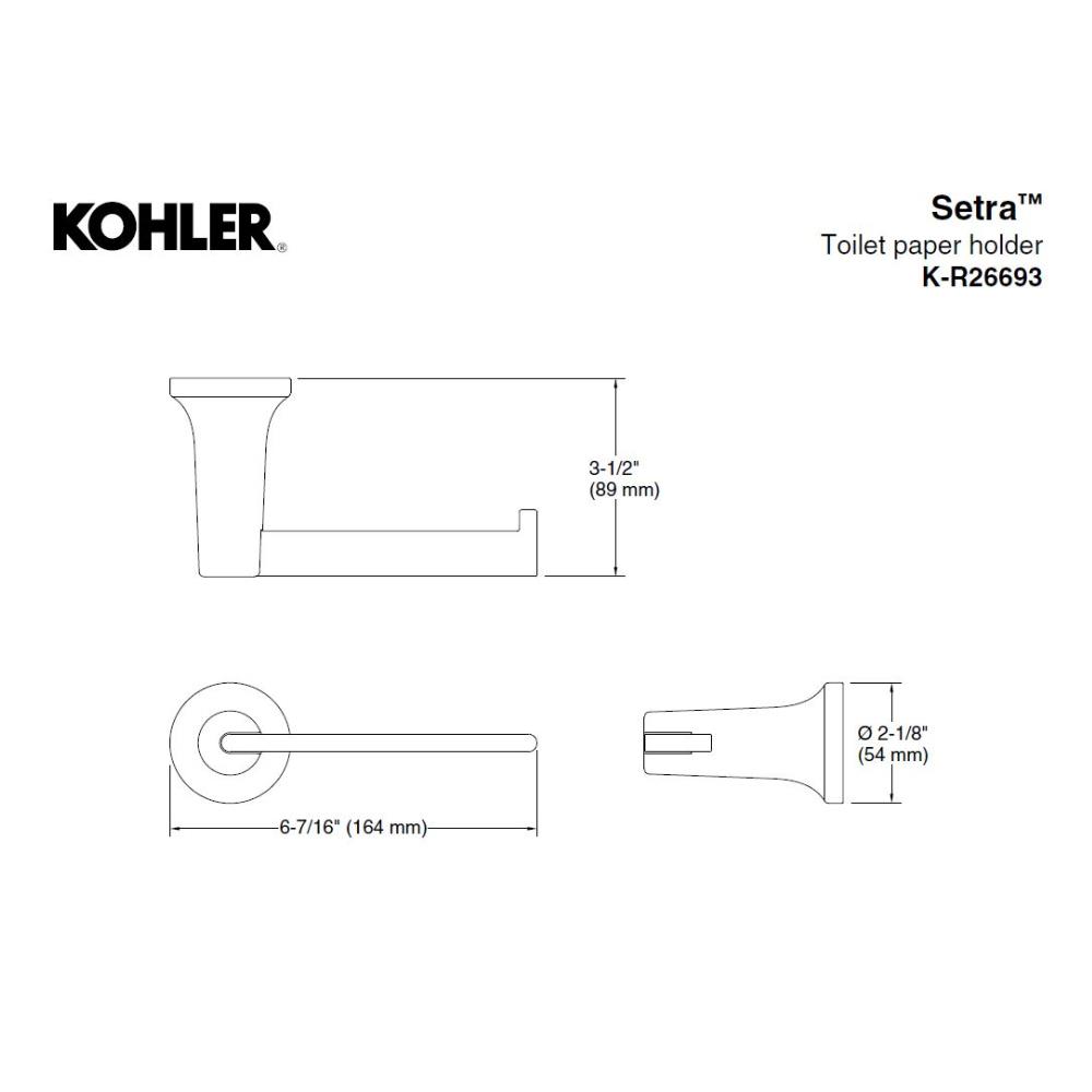 ที่ใส่กระดาษ KOHLER K-R26693-BL สีดำ