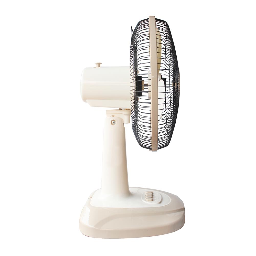 พัดลมตั้งโต๊ะ 12 นิ้ว M-TECH DF-8122 NEW สีครีม