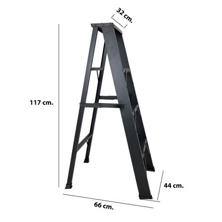 บันไดทรง A LEOPRO LP07143 4 ขั้น สีดำ_3