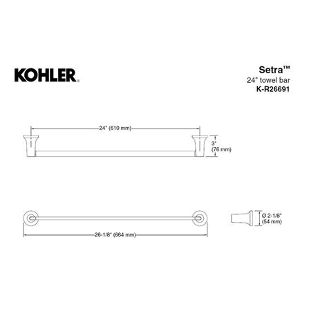 ราวแขวนผ้า KOHLER K-R26691-BL สีดำ_2