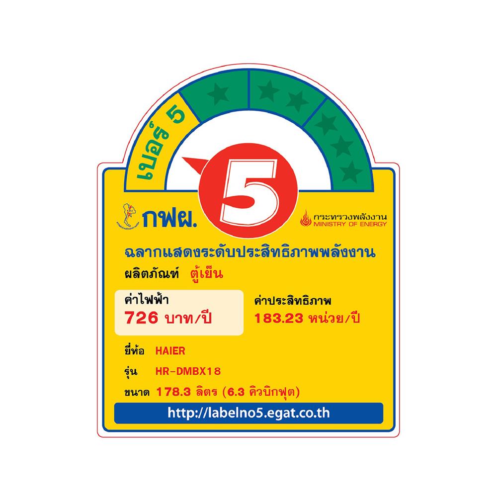 ตู้เย็น 1 ประตู HAIER HR-DMBX18 CG 6.3 คิว สีทอง