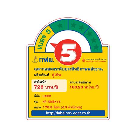 ตู้เย็น 1 ประตู HAIER HR-DMBX18 CG 6.3 คิว สีทอง_2