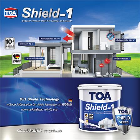 สีน้ำทาภายใน TOA SHIELD-1 NANO #8329 สี PUSSY WILLOW กึ่งเงา 2.5 แกลลอน_3