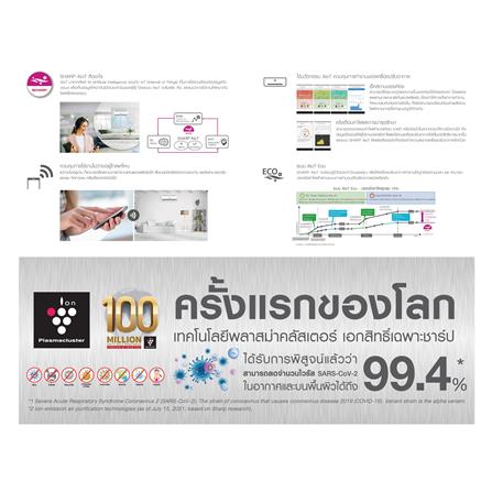 แอร์ผนัง SHARP AH/AU- XP10YHB 9000 บีทียู อินเวอร์เตอร์_3