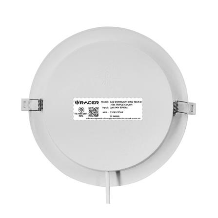 ดาวน์ไลท์ LED RACER INNO TECH-D 5 นิ้ว 15 วัตต์ DAYLIGHT/COOL WHITE/WARM WHITE สีขาว_2