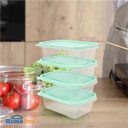 กล่องอาหาร KECH 9001  600 มล. สีเขียว แพ็ก 4 ชิ้น_3