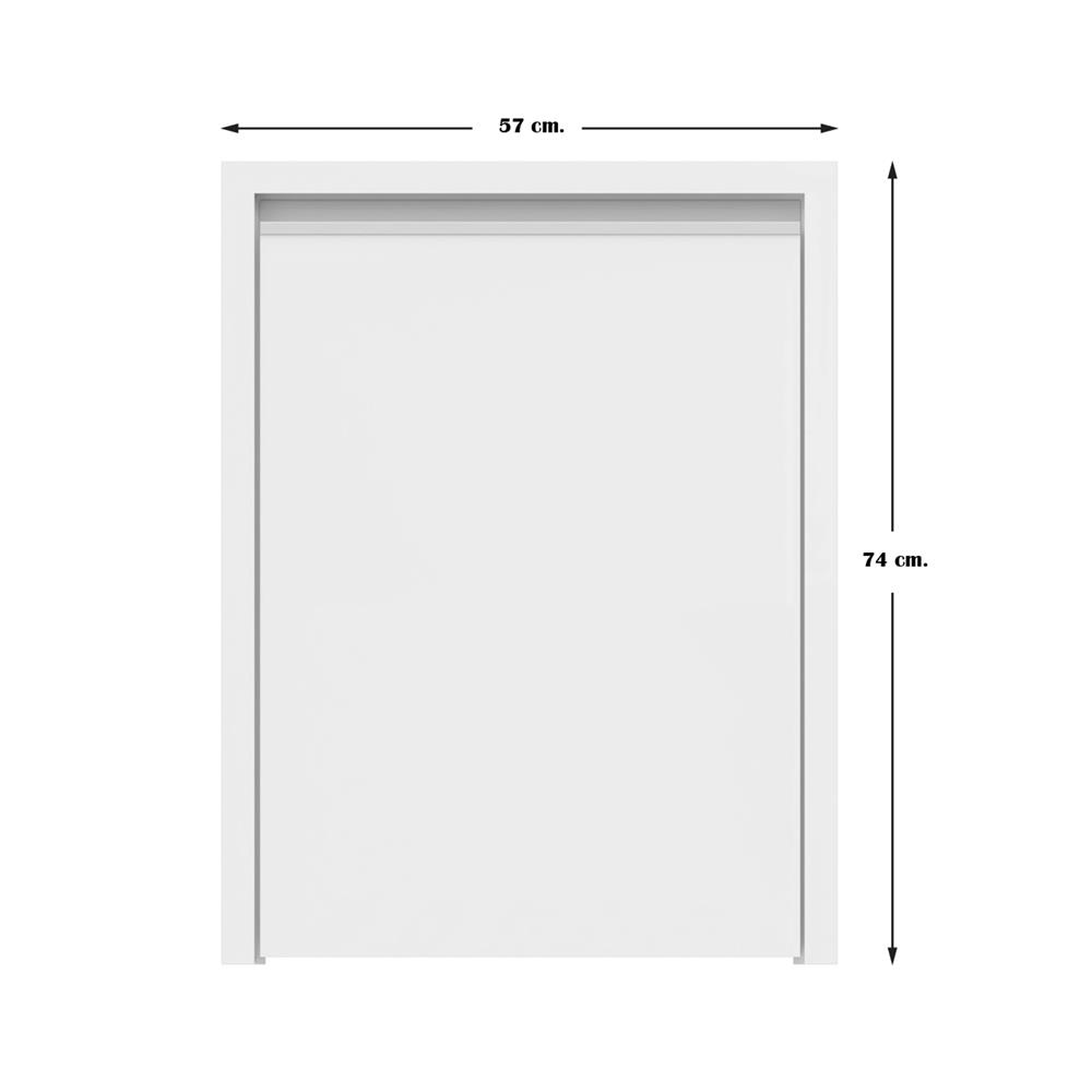 บานถังแก๊สเรียบ JUPITER ACADIA 53x72 ซม. สีขาว