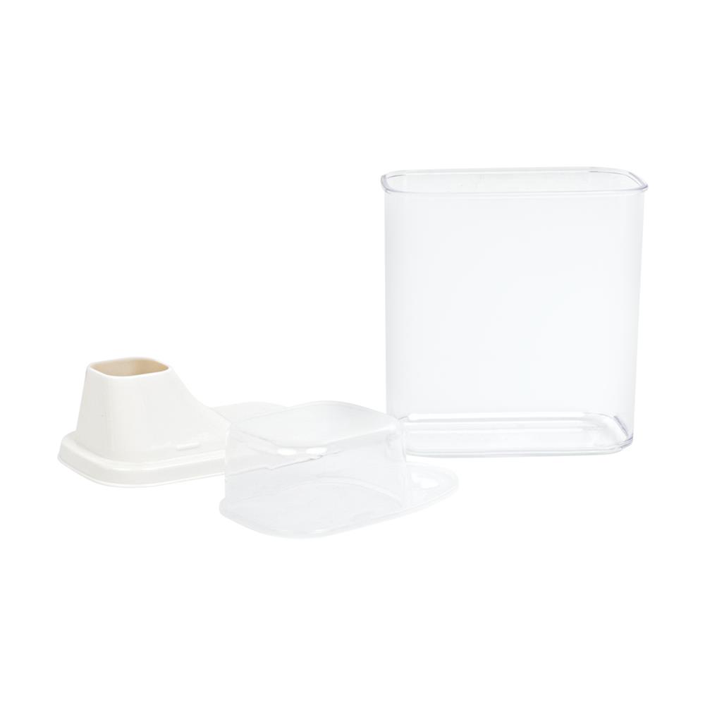 ขวดโหลเหลี่ยมฝาดึง SAN FELLI SCOOPING CUP 1.6 ลิตร สีขาว