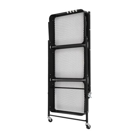 ชั้นวางของพับได้ 3 ชั้น มีล้อ STACKO HAZEL 45x30x77 ซม. สีดำ_2