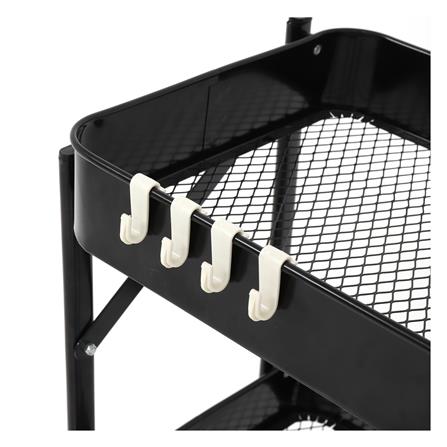 ชั้นวางของพับได้ 3 ชั้น มีล้อ STACKO HAZEL 45x30x77 ซม. สีดำ_4