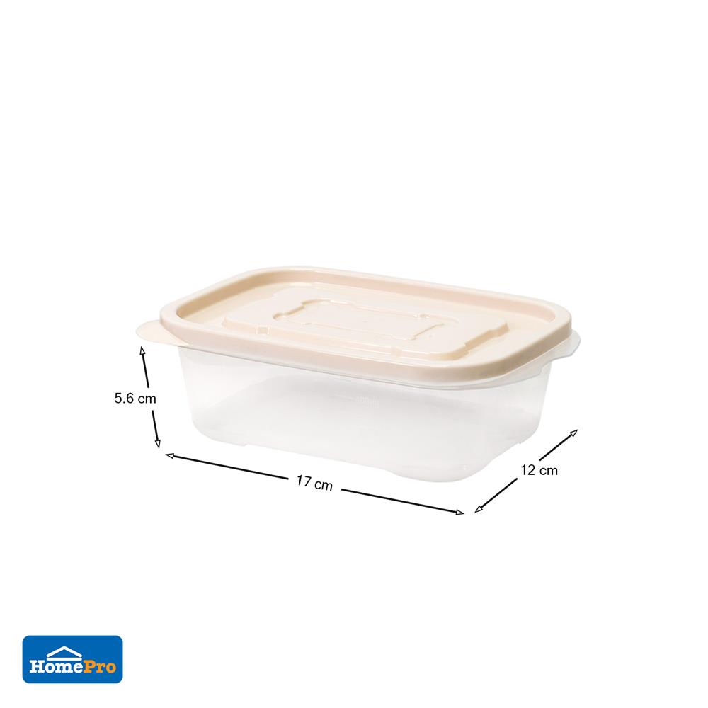 กล่องอาหาร KECH 9001 600 มล. สีเบจ แพ็ก 4 ชิ้น