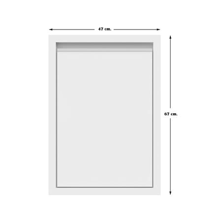 บานซิงค์เดี่ยว JUPITER ACADIA 43x63 ซม. สีขาว_3