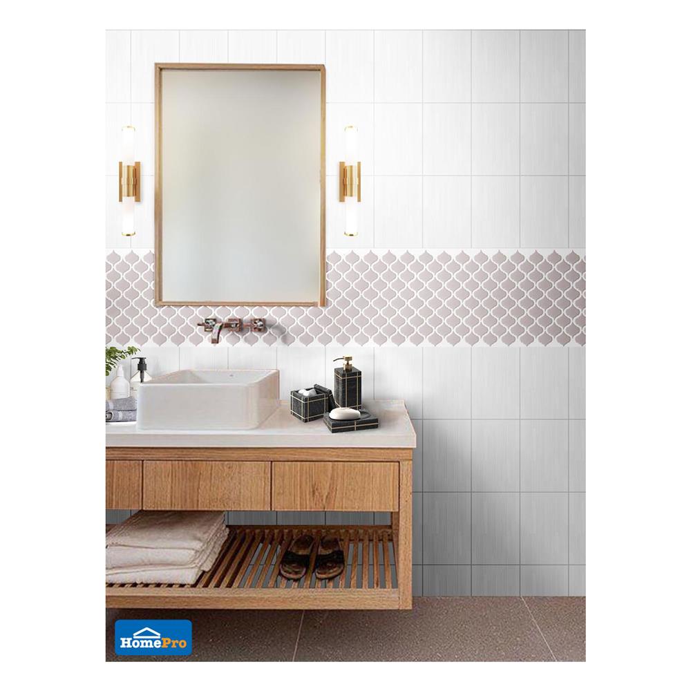 โมเสค 26.8x26 ซม. COTTO แลนเทอร์น ขาว PM