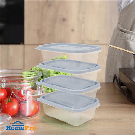 กล่องอาหาร KECH 9001 600 มล. สีเทา แพ็ก 4 ชิ้น_3