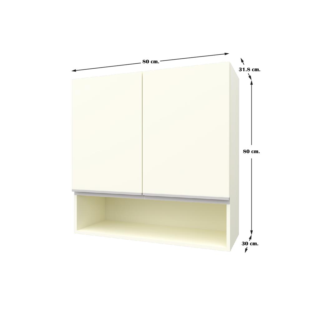 ตู้แขวนคู่ JUPITER ACADIA D2 80x80 ซม. สีขาว